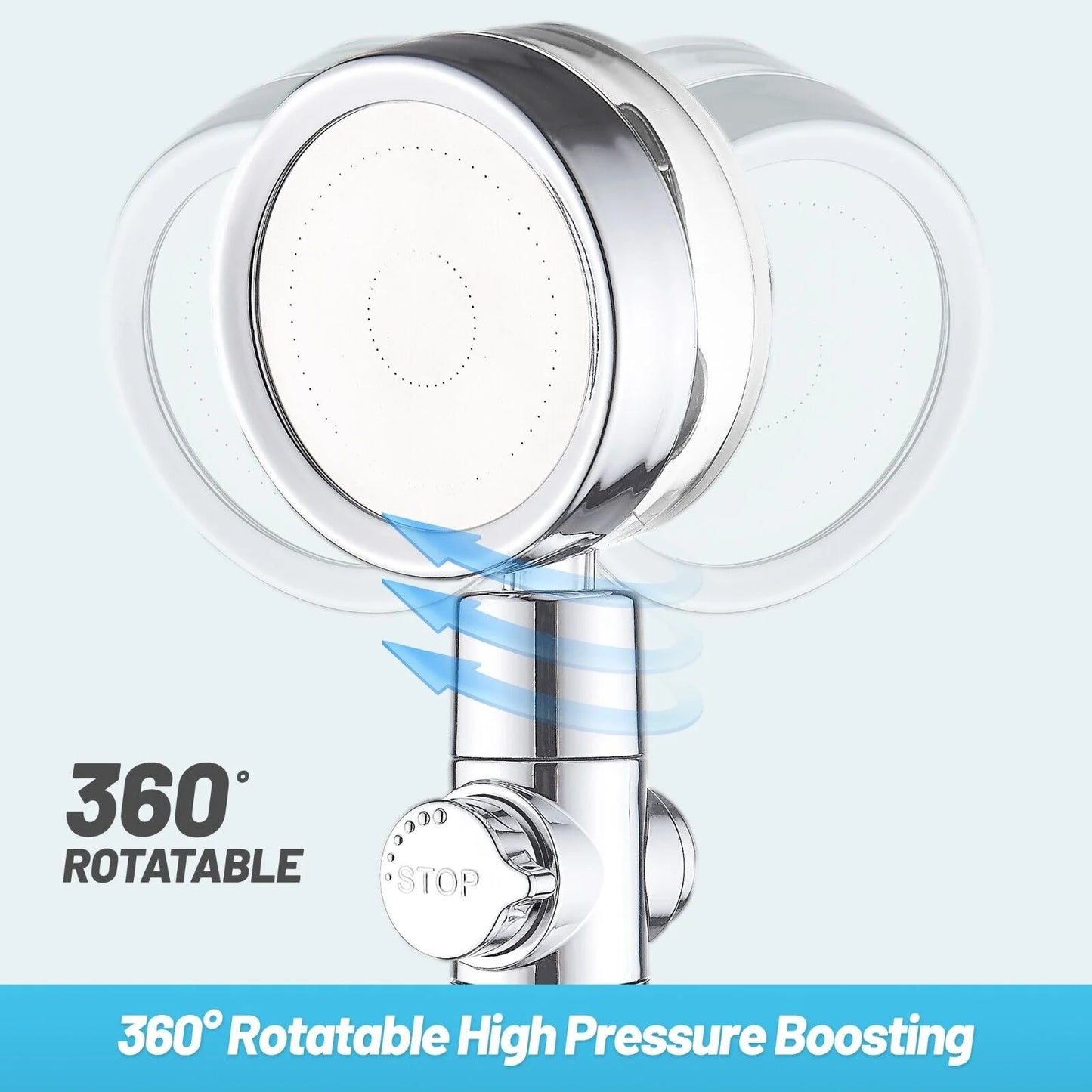  Shower Head with Adjustable 360° Rotation 