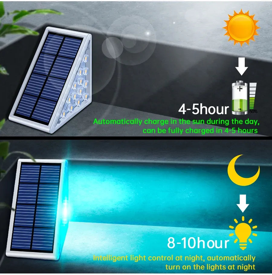 13 LED Solar Wall Light 