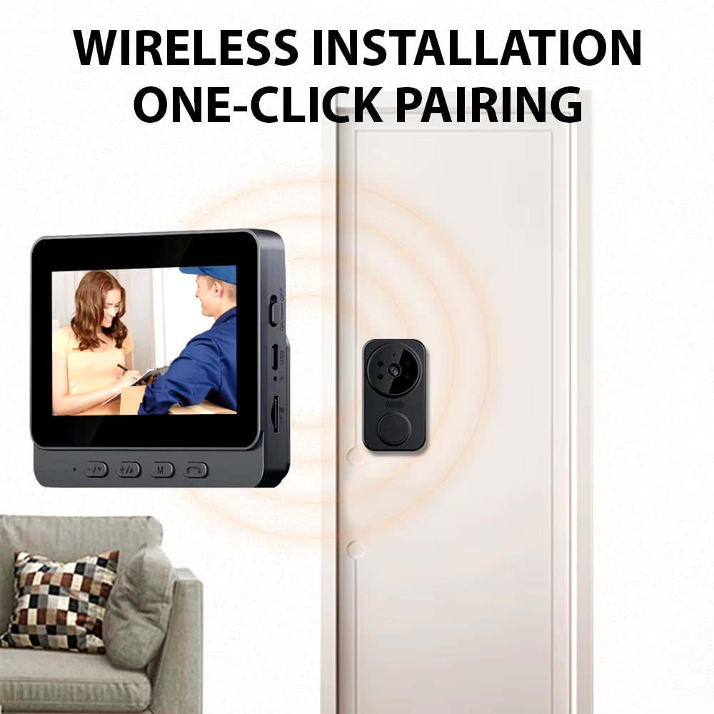  Wireless Doorbell with Screen Smart High-Definition Video Monitoring